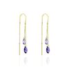 Histoire d'Or Boucles D'oreilles Pendantes Terence Or Jaune Amethyste