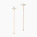 Boucles d'oreille sur Grenoble : Histoire d'Or Boucles D'oreilles Pendantes Sparkle Or Jaune Oxyde