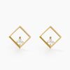 Histoire d'Or Boucles D'oreilles Puces Brent Or Jaune Oxyde De Zirconium