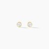 Histoire d'Or Boucles D'oreilles Puces Elda Serti Clos Or Jaune Oxyde De Zirconium