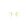 Histoire d'Or Boucles D'oreilles Puces Donte Papillon Or Jaune Oxyde De Zirconium