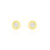 Histoire d'Or Boucles D'oreilles Puces Eden Serti Pneu Or Jaune Oxyde De Zirconium