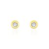 Histoire d'Or Boucles D'oreilles Puces Eden Serti Pneu Or Jaune Oxyde De Zirconium