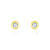 Histoire d'Or Boucles D'oreilles Puces Eden Serti Pneu Or Jaune Oxyde De Zirconium