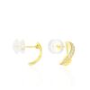 Histoire d'Or Boucles D'oreilles Izefia Rondes Or Jaune Oxyde De Zirconium