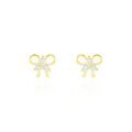Histoire d'Or Boucles D'oreilles Puces Darina Noeud Or Jaune Oxyde De Zirconium