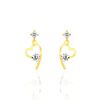 Histoire d'Or Boucles D'oreilles Pendantes Romance Or Jaune Oxyde De Zirconium
