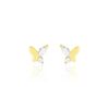 Histoire d'Or Boucles D'oreilles Puces Evaelle Papillon Or Jaune Oxyde De Zirconium