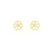Histoire d'Or Boucles D'oreilles Puces Philine Fleur Or Jaune Oxyde De Zirconium