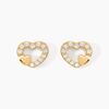 Histoire d'Or Boucles D'oreilles Puces Daria Double Coeurs Or Jaune Oxyde