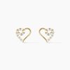 Histoire d'Or Boucles D'oreilles Puces Elsy C?ur Or Jaune Oxyde De Zirconium