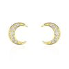 Histoire d'Or Boucles D'oreilles Pendantes Francoise-marie Lune Or Jaune Oxyde