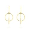 Histoire d'Or Boucles D'oreilles Pendantes Or Jaune Guda Oxyde De Zirconium