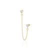 Histoire d'Or Boucle D'oreille Unitaire Pendante Viviette Or Jaune Oxyde