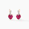 Histoire d'Or Boucles D'oreilles Puces Or Rose Clothilde Rhodolite