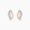 Histoire d'Or Boucles D'oreilles Puces Smeralda Or Rose Diamant