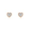 Histoire d'Or Boucles D'oreilles Puces Mon Premier Diamant Or Rose