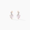 Histoire d'Or Boucles D'oreilles Puces Or Rose Clothilde Quartz