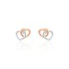 Histoire d'Or Boucles D'oreilles Puces Donna Coeurs Ajoures Or Rose