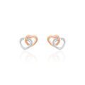Histoire d'Or Boucles D'oreilles Puces Donna Coeurs Ajoures Or Rose