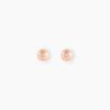 Histoire d'Or Boucles D'oreilles Puces Fidelia Boule Sablee Or Rose
