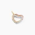 Pendentifs sur Grenoble : Histoire d'Or Pendentif Coeur Penche Double Or Tricolore Oxyde De Zirconium