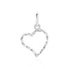 Histoire d'Or Pendentif Heck Coeur Strie Or Blanc
