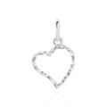 Histoire d'Or Pendentif Heck Coeur Strie Or Blanc
