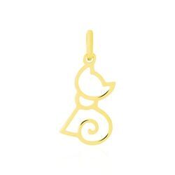 Histoire d'Or Pendentif Egee Chat Or Jaune