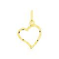 Pendentifs sur Grenoble : Histoire d'Or Pendentif Heather Coeur Strie Or Jaune