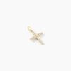 Histoire d'Or Pendentif Glacen Croix Or Jaune Oxyde De Zirconium
