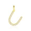 Histoire d'Or Pendentif Lettre U Or Jaune Oxyde