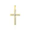 Histoire d'Or Pendentif Benny Croix Ciselee Or Bicolore