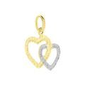 Pendentifs sur Grenoble : Histoire d'Or Pendentif Hedda Coeurs Ciseles Or Bicolore