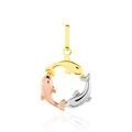 Pendentifs sur Grenoble : Histoire d'Or Pendentif Helmut Trio Dauphins Or Tricolore