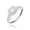 Histoire d'Or Solitaire Or Blanc Princessa Diamant Synthetique