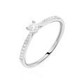 Histoire d'Or Bague Solitaire Hemera Or Blanc Diamant