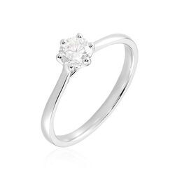Histoire d'Or Bague Solitaire Athena Or Blanc Diamant