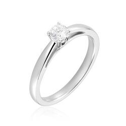 Histoire d'Or Bague Solitaire Iris Or Blanc Diamant