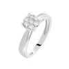Histoire d'Or Bague Solitaire Charlene Or Blanc Diamant Synthetique