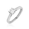 Histoire d'Or Bague Solitaire Hemera Or Blanc Diamant Synthetique