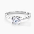 Histoire d'Or Bague Solitaire Fiona Or Blanc Diamant Synthetique