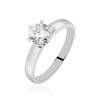 Histoire d'Or Bague Solitaire Natalia Or Blanc Diamant Synthetique