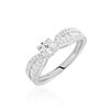 Histoire d'Or Bague Solitaire Stockholm Or Blanc Diamant Synthetique