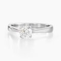 Histoire d'Or Bague Solitaire Fiona Or Blanc Diamant Synthetique