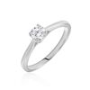 Histoire d'Or Bague Solitaire Fiona Or Blanc Diamant Synthetique