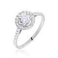 Histoire d'Or Bague Mentoura Or Blanc Diamant Synth&eacute;tique