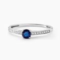 Histoire d'Or Bague Hardy Or Blanc Saphir Diamant