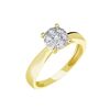 Histoire d'Or Bague Charl&egrave;ne Or Jaune Diamant Synthetique