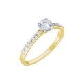 Histoire d'Or Bague Solitaire Hemera Or Jaune Diamant Synthetique